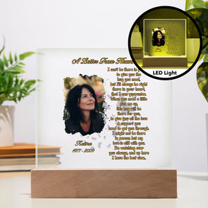 Personalized Memorial LED Light Plaque – Custom Photo Remembrance Gift A Letter From Heaven CTM02 Acrylic Table Sign Custom - Printyourwear