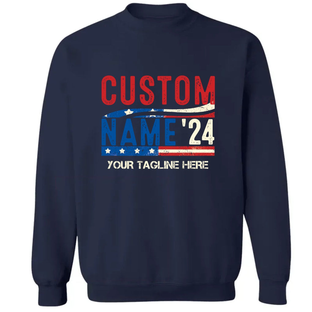 Personalized 2024 Election Shirt Custom Name '24 US President Supporter Retro CTM02 Sweater Custom - Printyourwear