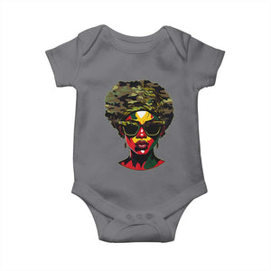 Camo African American Women Juneteenth Celebrating Black Freedom Day Baby Onesie TS11 Charcoal Print Your Wear