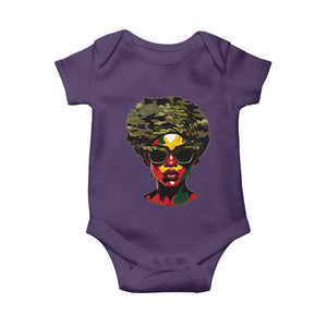 Camo African American Women Juneteenth Celebrating Black Freedom Day Baby Onesie TS11 Purple Print Your Wear