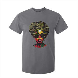 Camo African American Women Juneteenth Celebrating Black Freedom Day T Shirt For Kid TS11 Charcoal Print Your Wear