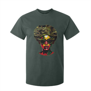 Camo African American Women Juneteenth Celebrating Black Freedom Day T Shirt For Kid TS11 Dark Forest Green Print Your Wear