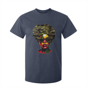 Camo African American Women Juneteenth Celebrating Black Freedom Day T Shirt For Kid TS11 Navy Print Your Wear