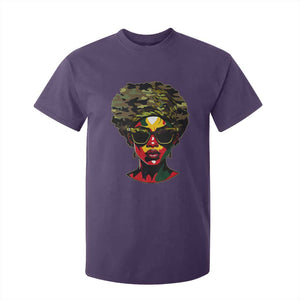 Camo African American Women Juneteenth Celebrating Black Freedom Day T Shirt For Kid TS11 Purple Print Your Wear