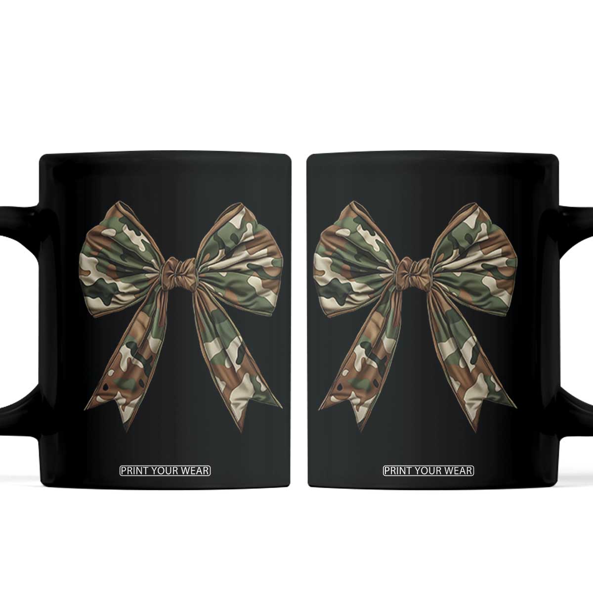 Camo Coquette Bow Coffee Mug Camouflage Old Hunting Women Girl TS10 Black Print Your Wear