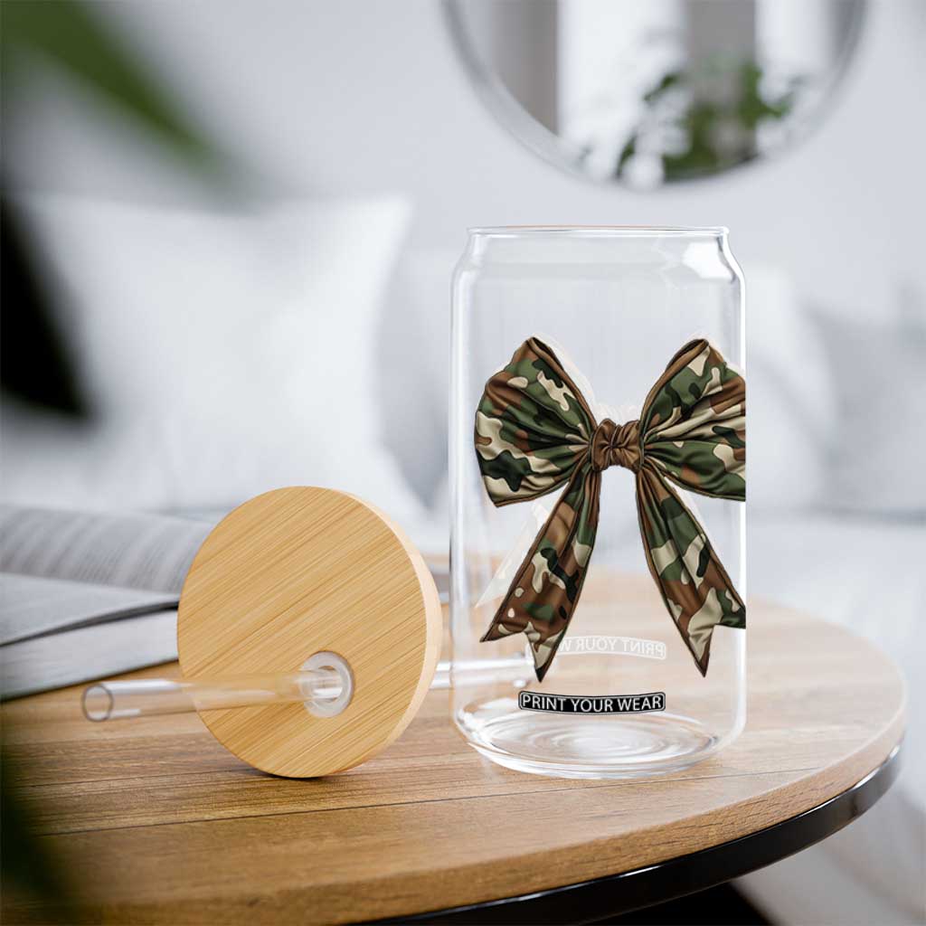 Camo Coquette Bow Glass Can Camouflage Old Hunting Women Girl TS10 Print Your Wear