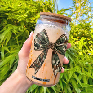 Camo Coquette Bow Glass Can Camouflage Old Hunting Women Girl TS10 Print Your Wear