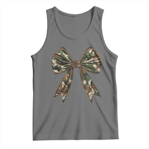 Camo Coquette Bow Tank Top Camouflage Old Hunting Women Girl TS10 Black Heather Print Your Wear