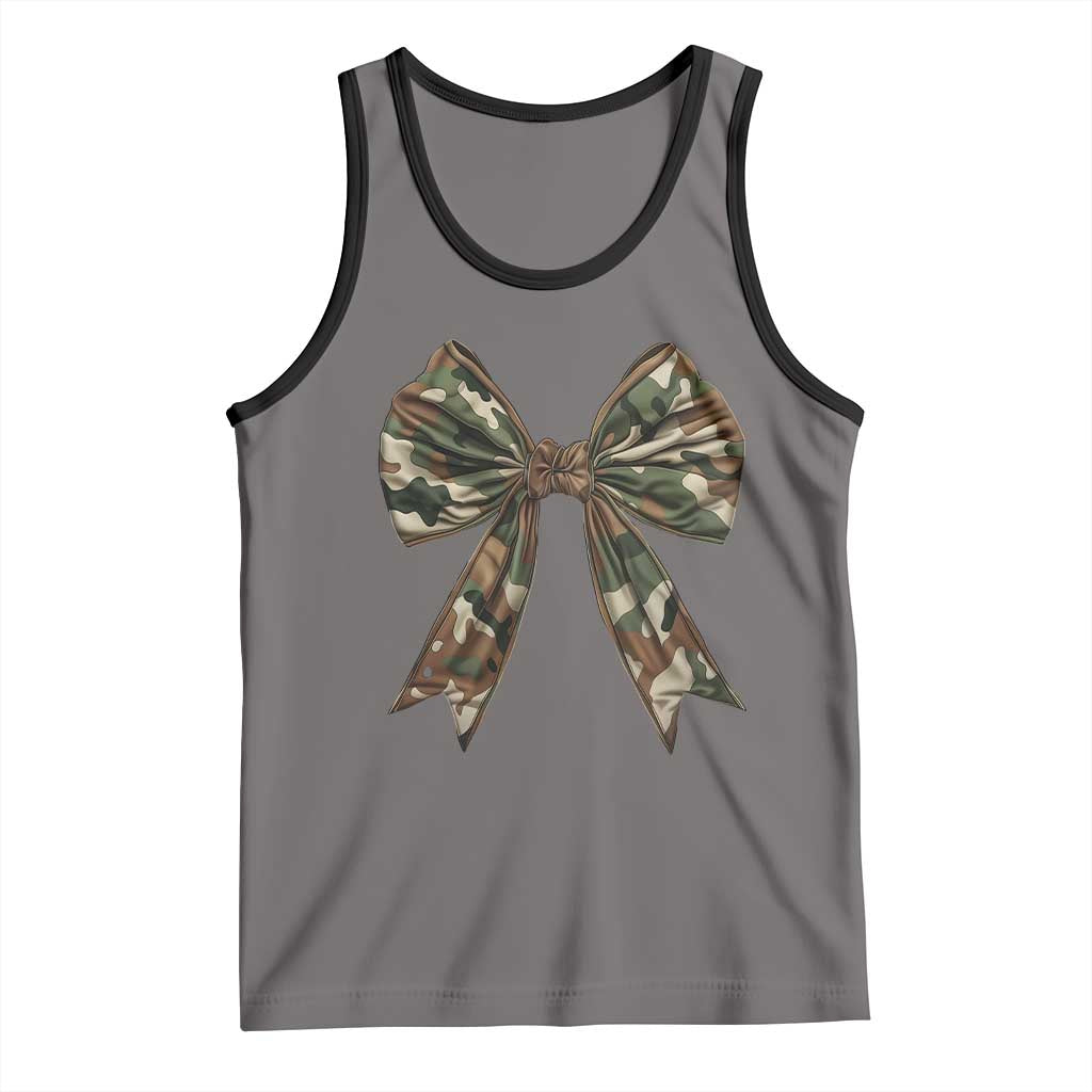 Camo Coquette Bow Tank Top Camouflage Old Hunting Women Girl TS10 Deep Heather Black Print Your Wear