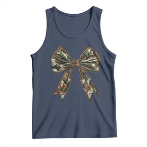 Camo Coquette Bow Tank Top Camouflage Old Hunting Women Girl TS10 Navy Print Your Wear