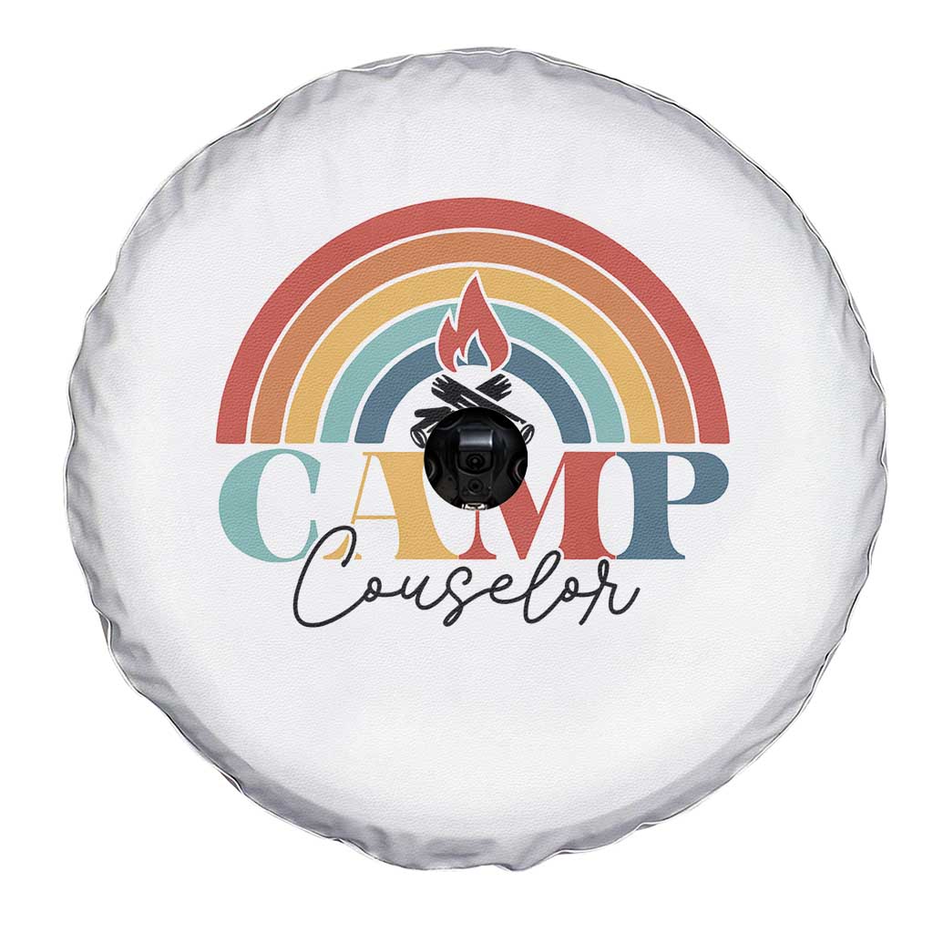 Camp Counselor Spare Tire Cover Summer Camp Rainbow TS11 Print Your Wear