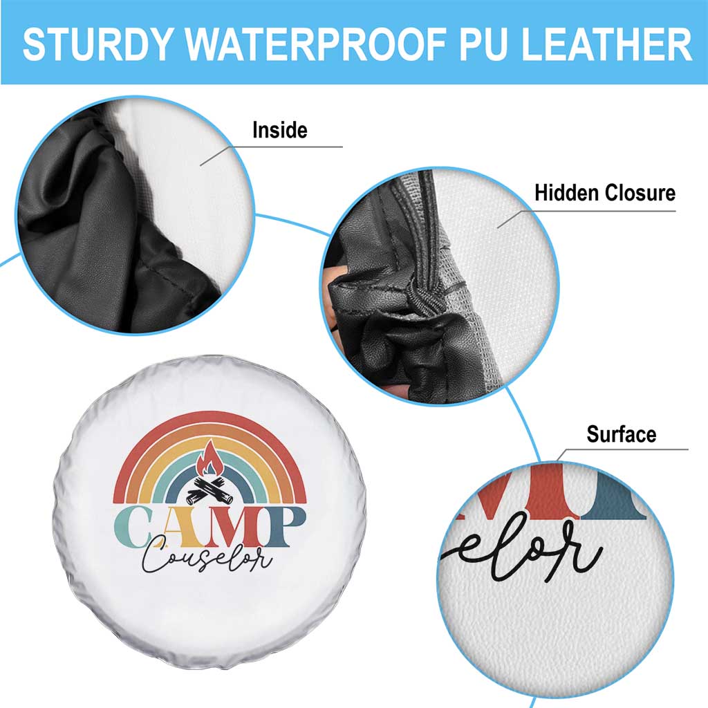 Camp Counselor Spare Tire Cover Summer Camp Rainbow TS11 Print Your Wear