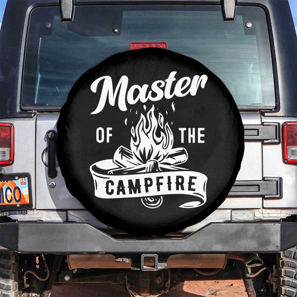 Camping Lover Spare Tire Cover Master Of The Campfire Camper Outdoor Activity TS11 No hole Black Print Your Wear