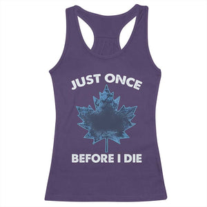 Canada Hockey Racerback Tank Top Toronto Just Once Before I Die Vintage Canadian Maple Leafs TS10 Purple Print Your Wear