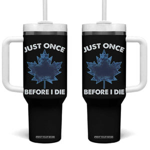 Canada Hockey Tumbler With Handle Toronto Just Once Before I Die Vintage Canadian Maple Leafs TS10 One Size: 40 oz Black Print Your Wear