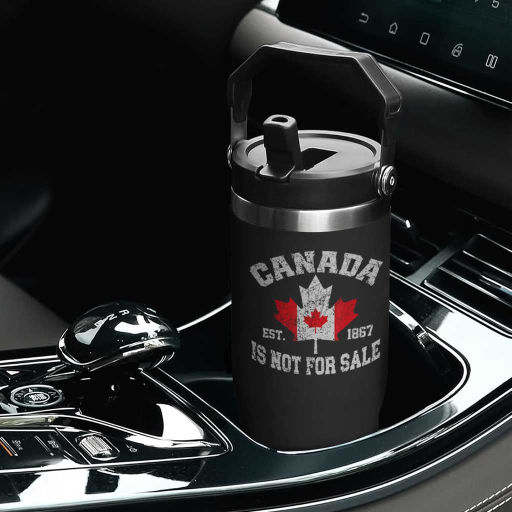 Canada is Not For Sale Flip Straw Tumbler Proudly Canadian Independence Flag EST. 1867 TS10 Print Your Wear