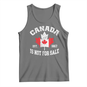 Canada is Not For Sale Tank Top Proudly Canadian Independence Flag EST. 1867 TS10 Black Heather Print Your Wear
