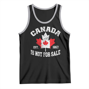 Canada is Not For Sale Tank Top Proudly Canadian Independence Flag EST. 1867 TS10 Black Athletic Heather Print Your Wear