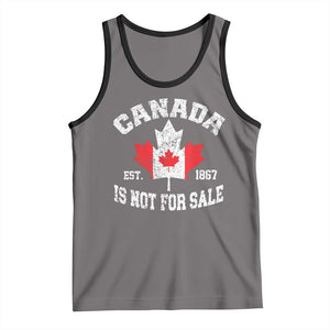Canada is Not For Sale Tank Top Proudly Canadian Independence Flag EST. 1867 TS10 Deep Heather Black Print Your Wear