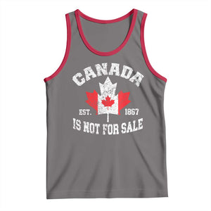 Canada is Not For Sale Tank Top Proudly Canadian Independence Flag EST. 1867 TS10 Deep Heather Red Print Your Wear