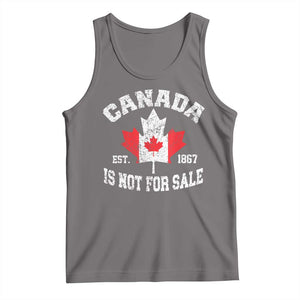 Canada is Not For Sale Tank Top Proudly Canadian Independence Flag EST. 1867 TS10 Deep Heather Print Your Wear