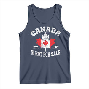 Canada is Not For Sale Tank Top Proudly Canadian Independence Flag EST. 1867 TS10 Navy Print Your Wear