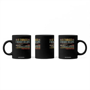 Car Lover Coffee Mug 5 Things I Want In Life Cars More Cars TS09 Print Your Wear