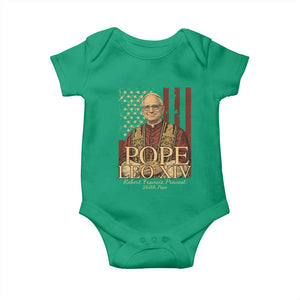 Cardinal Pope Leo XIV Baby Onesie 267th Robert Francis Prevost American Flag TS11 Irish Green Print Your Wear