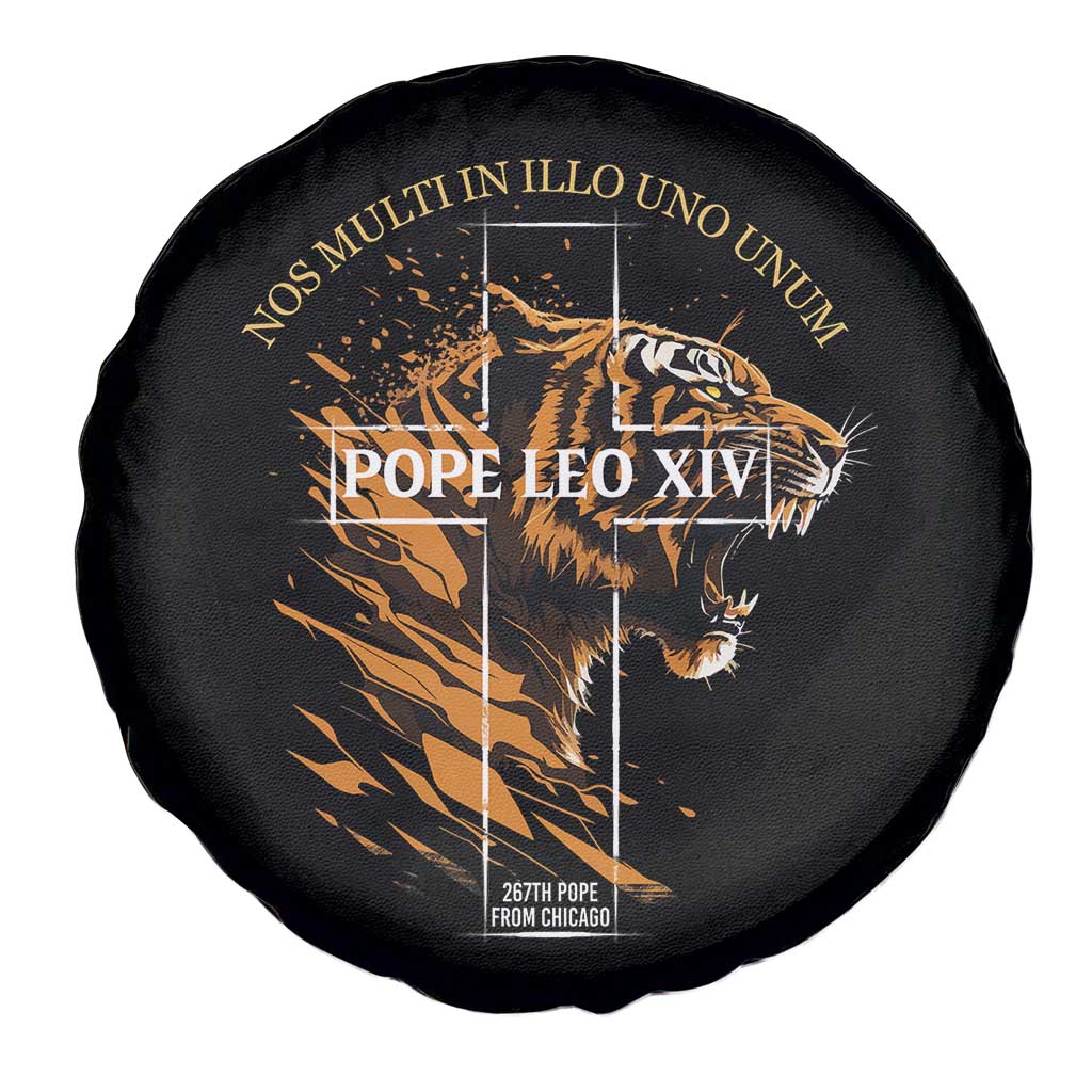 Cardinal Pope Leo XIV Spare Tire Cover Nos Multi In Illo Uno Unum 267th Pope From Chicago Tiger TS11 Print Your Wear