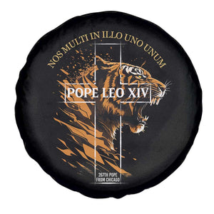 Cardinal Pope Leo XIV Spare Tire Cover Nos Multi In Illo Uno Unum 267th Pope From Chicago Tiger TS11 Print Your Wear