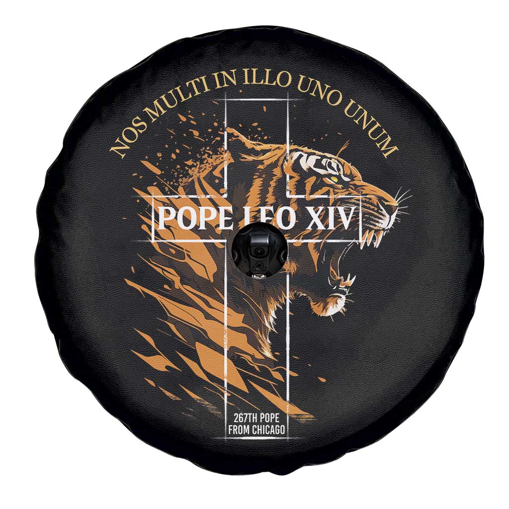 Cardinal Pope Leo XIV Spare Tire Cover Nos Multi In Illo Uno Unum 267th Pope From Chicago Tiger TS11 Print Your Wear