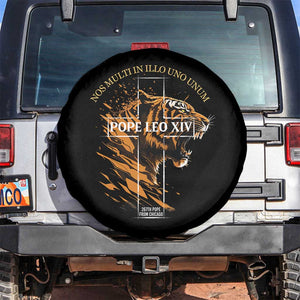 Cardinal Pope Leo XIV Spare Tire Cover Nos Multi In Illo Uno Unum 267th Pope From Chicago Tiger TS11 No hole Black Print Your Wear