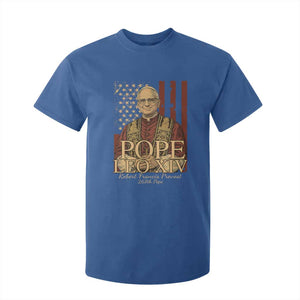 Cardinal Pope Leo XIV T Shirt For Kid 267th Robert Francis Prevost American Flag TS11 Royal Blue Print Your Wear