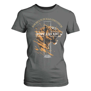 Cardinal Pope Leo XIV T Shirt For Women Nos Multi In Illo Uno Unum 267th Pope From Chicago Tiger TS11 Dark Heather Print Your Wear