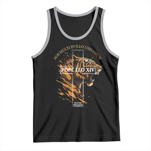 Cardinal Pope Leo XIV Tank Top Nos Multi In Illo Uno Unum 267th Pope From Chicago Tiger TS11 Black Athletic Heather Print Your Wear