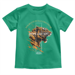 Cardinal Pope Leo XIV Toddler T Shirt Nos Multi In Illo Uno Unum 267th Pope From Chicago Tiger TS11 Irish Green Print Your Wear