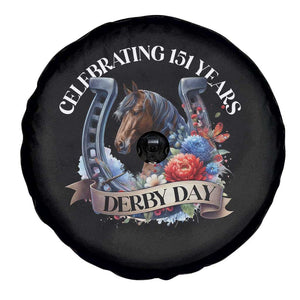 Celebrating 151 Years Derby Day Spare Tire Cover Horse Racing Horseshoe Flowers TS11 Print Your Wear