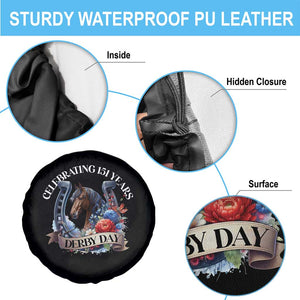 Celebrating 151 Years Derby Day Spare Tire Cover Horse Racing Horseshoe Flowers TS11 Print Your Wear