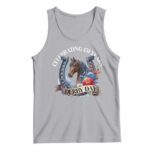 Celebrating 151 Years Derby Day Tank Top Horse Racing Horseshoe Flowers TS11 Athletic Heather Print Your Wear