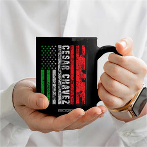 Cesar Chavez Coffee Mug American Mexican Flag Patriotic Mexico Distressed TS02 Print Your Wear