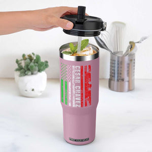 Cesar Chavez Flip Straw Tumbler American Mexican Flag Patriotic Mexico Distressed TS02 One Size: 30 oz Light Pink Print Your Wear