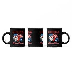 Chicka Boom Boom Patriotic Chicken Coffee Mug Funny Patriotic 4th of July Red White and Blue Farm TS02 Print Your Wear