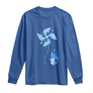 Child Abuse Prevention Awareness Long Sleeve Shirt Pinwheel Elephant TS11 Royal Blue Print Your Wear