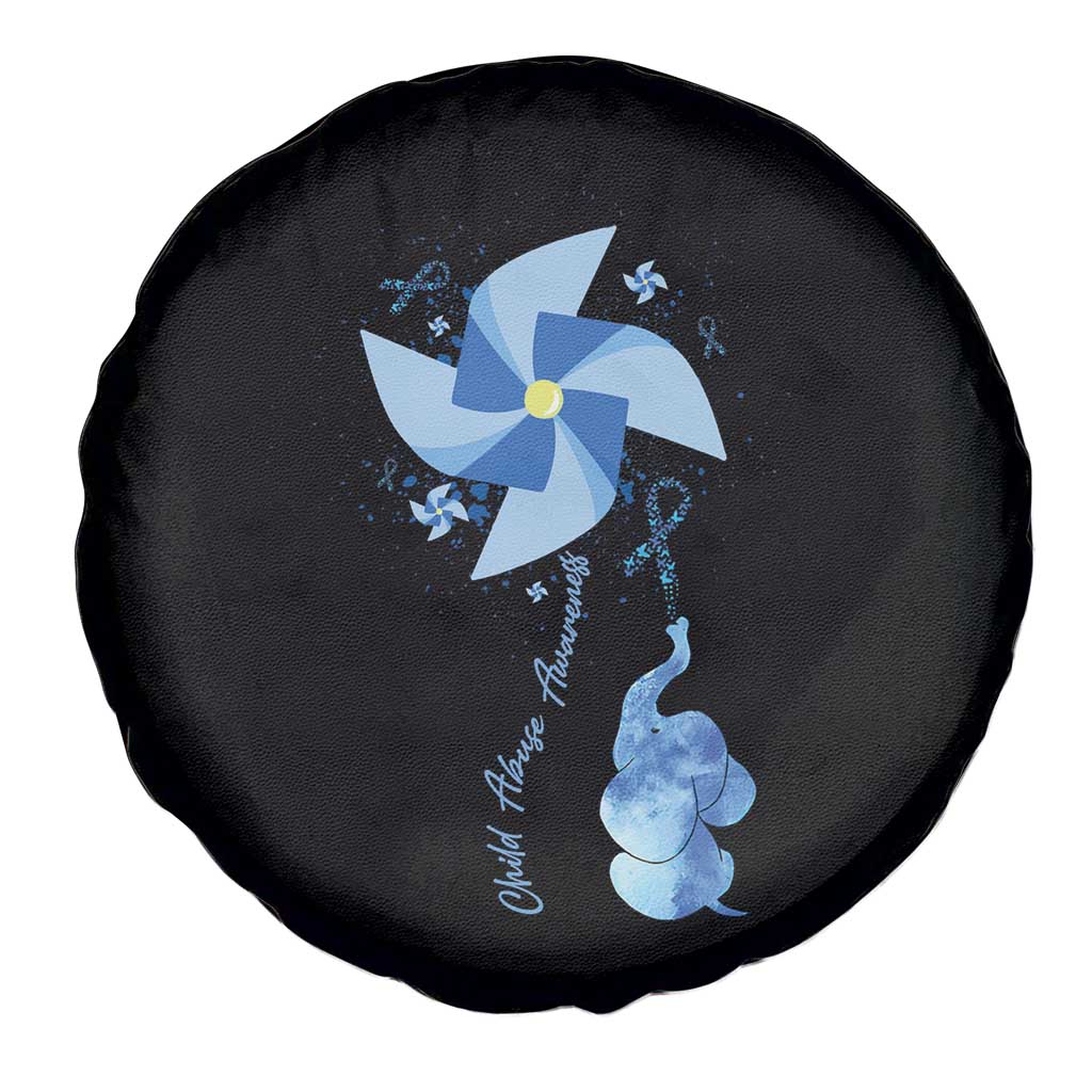 Child Abuse Prevention Awareness Spare Tire Cover Pinwheel Elephant TS11 Print Your Wear