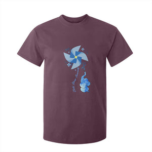 Child Abuse Prevention Awareness T Shirt For Kid Pinwheel Elephant TS11 Maroon Print Your Wear