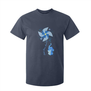 Child Abuse Prevention Awareness T Shirt For Kid Pinwheel Elephant TS11 Navy Print Your Wear