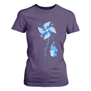 Child Abuse Prevention Awareness T Shirt For Women Pinwheel Elephant TS11 Purple Print Your Wear
