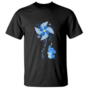 Child Abuse Prevention Awareness T Shirt Pinwheel Elephant TS11 Black Print Your Wear