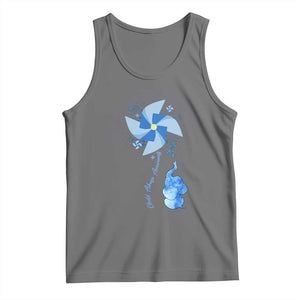 Child Abuse Prevention Awareness Tank Top Pinwheel Elephant TS11 Black Heather Print Your Wear