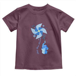 Child Abuse Prevention Awareness Toddler T Shirt Pinwheel Elephant TS11 Maroon Print Your Wear